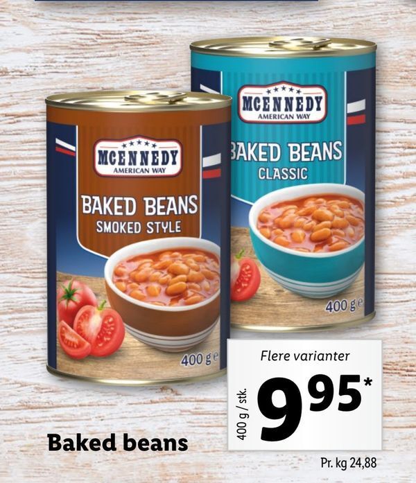 Baked beans tilbud hos Lidl