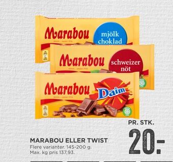 MENY Marabou eller twist tilbud