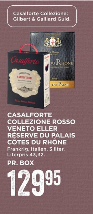 MENY Casalforte collezione rosso veneto eller réserve du palais côtes du rhône tilbud