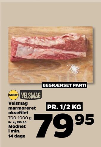 Netto Velsmag marmoreret oksefilet tilbud