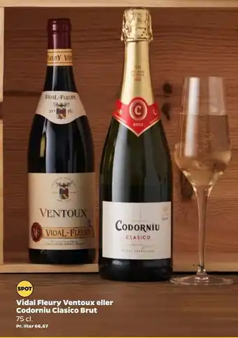 Netto Vidal fleury ventoux eller codorniu clasico brut tilbud