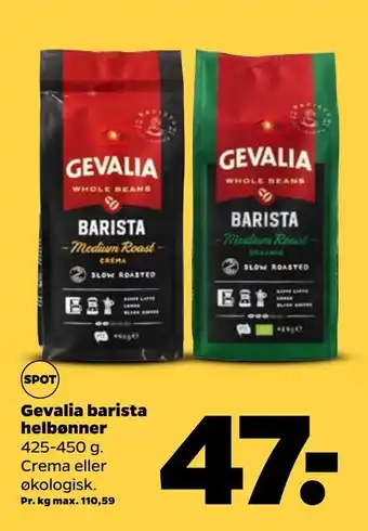 Netto Gevalia barista helbønner tilbud
