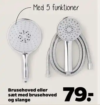 Netto Brusehoved eller sæt med brusehoved og slange tilbud