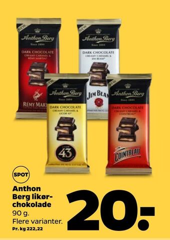 Anthon berg likørchokolade