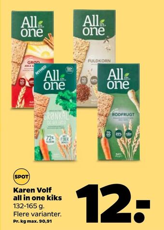 Netto Karen volf all in one kiks tilbud