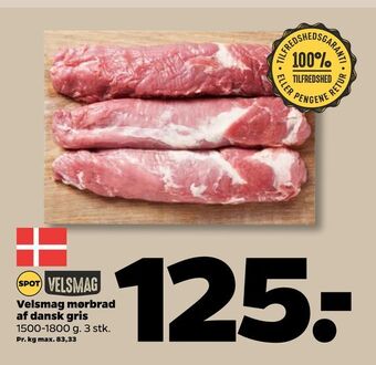 Netto Velsmag mørbrad af dansk gris tilbud