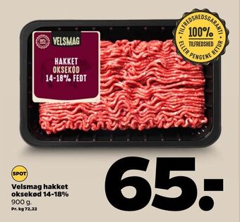 Netto Velsmag hakket oksekød 14-18% tilbud