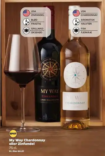 Netto My way chardonnay eller zinfandel tilbud