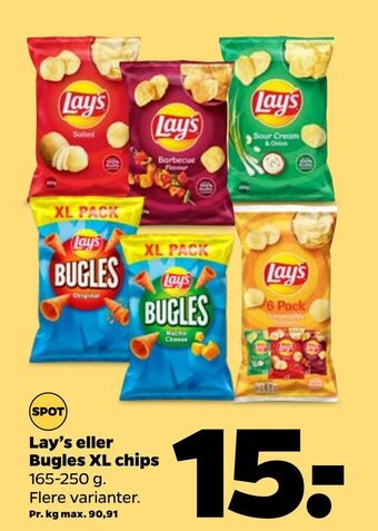 Netto Lay's eller bugles xl chips tilbud