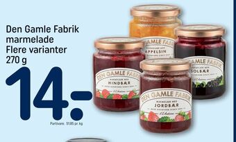REMA 1000 Den gamle fabrik marmelade tilbud