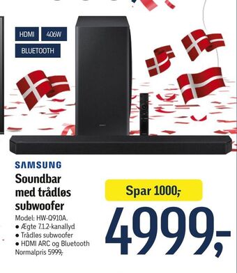 Føtex Soundbar med trådløs subwoofer tilbud