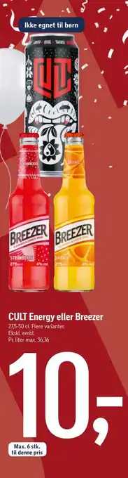 Føtex Cult energy eller breezer tilbud