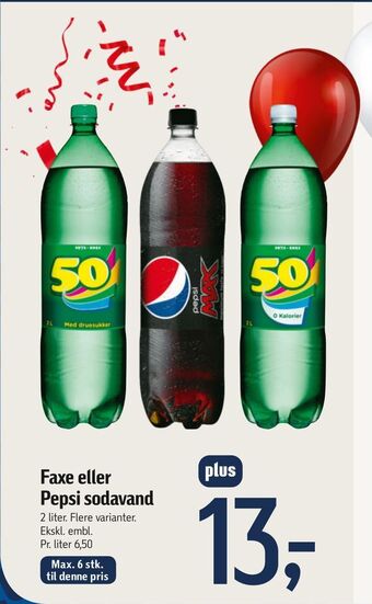 Føtex Faxe eller pepsi sodavand tilbud