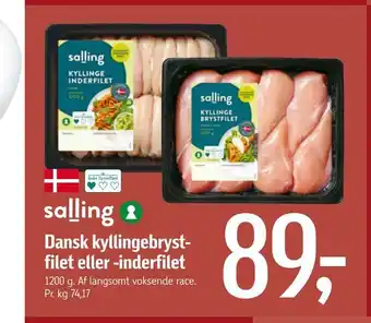 Føtex Dansk kyllingebrystfilet eller -inderfilet tilbud