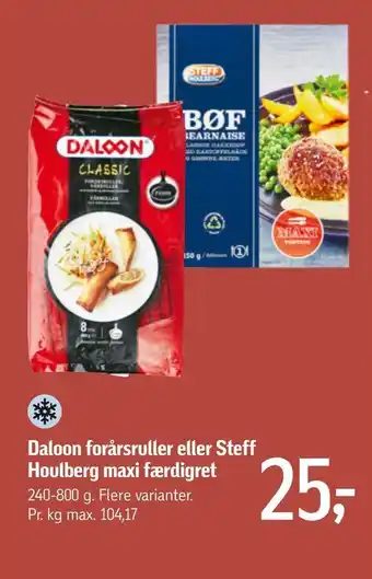 Føtex Daloon forårsruller eller steff houlberg maxi færdigret tilbud