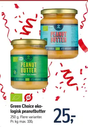 Føtex Green choice økologisk peanutbutter tilbud