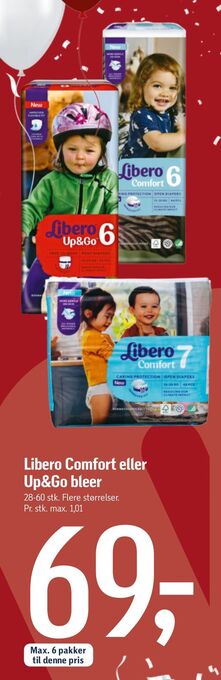 Føtex Libero comfort eller up&go bleer tilbud