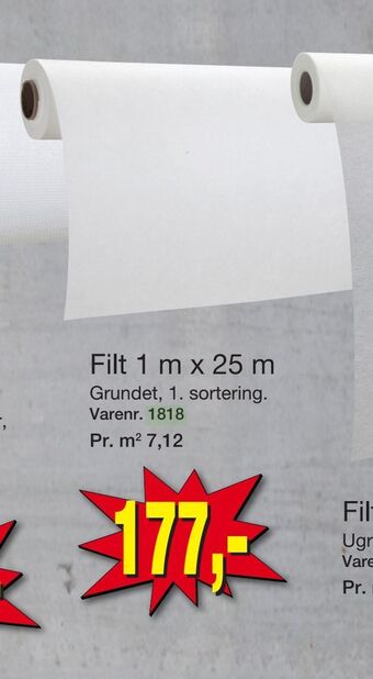Harald Nyborg Filt 1 m x 25 m tilbud
