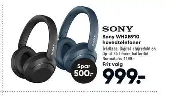 Bilka Sony WHXB910 hovedtelefoner tilbud