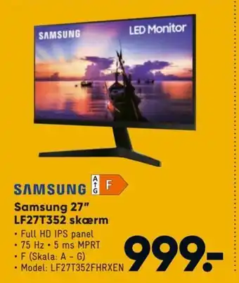 Bilka Samsung 27" LF27T352 skærm tilbud