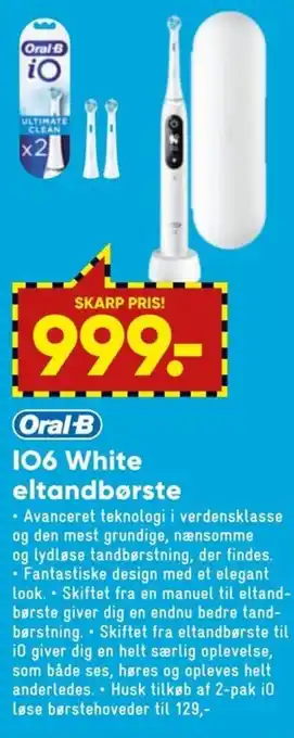 Bilka Oral-B IO6 White eltandbørste tilbud