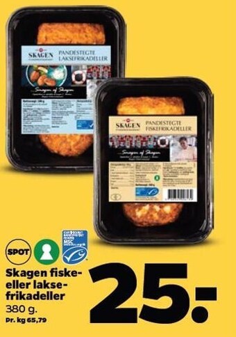 Netto Skagen fiske- el. laksefrikadeller tilbud