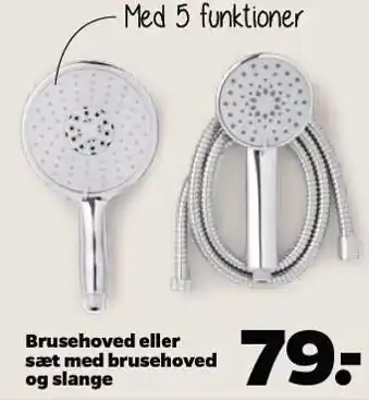 Netto Brusehoved el. sæt med brusehoved og slange tilbud