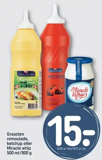 REMA 1000 Graasten remoulade, ketchup eller miracle whip tilbud