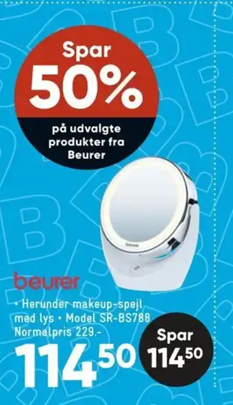 Bilka Beurer Herunder makeup-spejl med lys tilbud