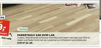 jem & fix Parketgulv ask hvid lak tilbud
