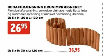 Bedafgrænsning brunimprægneret