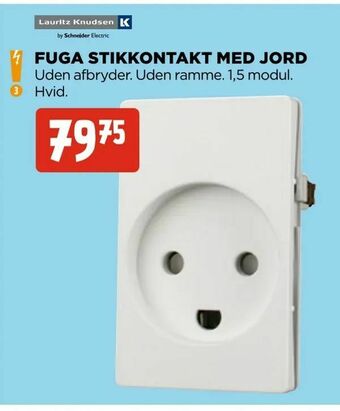 jem & fix Fuga stikkontakt med jord tilbud