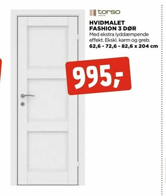 jem & fix Hvidmalet fashion 3 dør tilbud