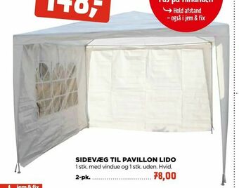 jem & fix Sidevæg til pavillon lido tilbud