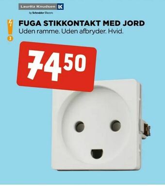 jem & fix Fuga stikkontakt med jord tilbud