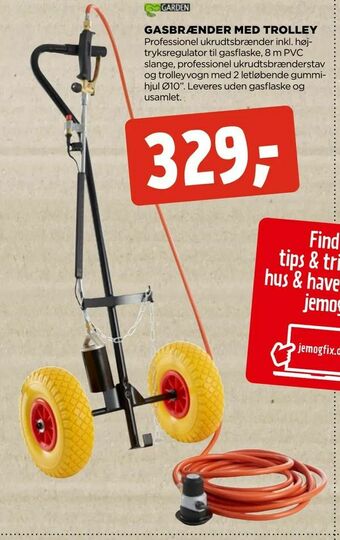 jem & fix Gasbrænder med trolley tilbud