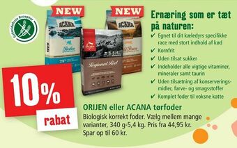 ORIJEN eller ACANA tørfoder