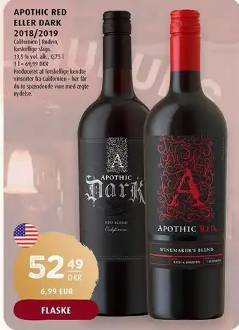 Apothic red el. dark
