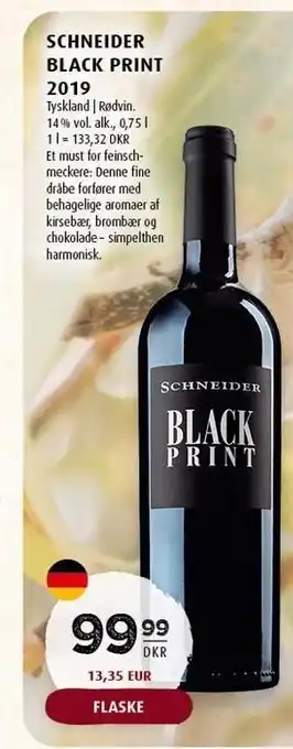 Scandinavian Park Schneider black print tilbud