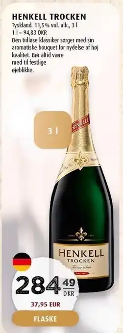 Scandinavian Park Henkell trocken 3 liter tilbud