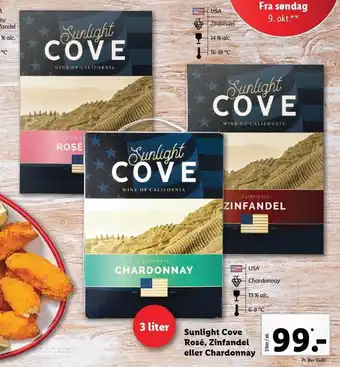 Sunlight cove rosé, zinfandel el. chardonnay