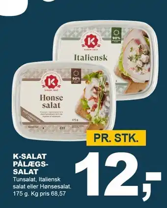 Let-Køb K-salat pålægssalater tilbud