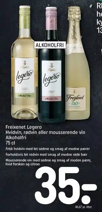 REMA 1000 Freixenet legero hvidvin, rødvin el. mousserende vin tilbud