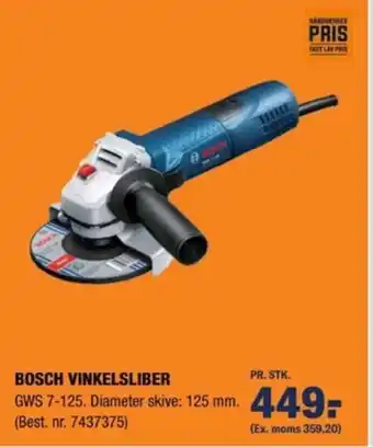 Stark Bosch Vinkelsliber tilbud