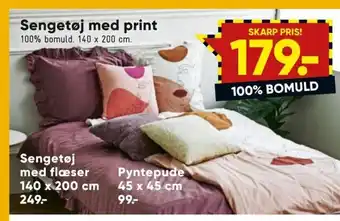 Bilka Sengetøj med print tilbud