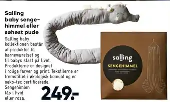 Bilka Salling baby sengehimmel eller søhest pude tilbud