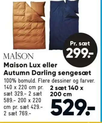 Bilka Maison Lux eller Autumn Darling sengesæt tilbud