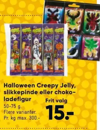 Halloween Creepy Jelly slikkepinde eller chockoladefigur