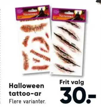 Halloween tattoo -ar