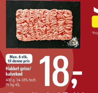 Føtex Ukendt hakket kalv og grisekød tilbud